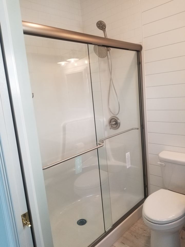 Walk-in shower glass